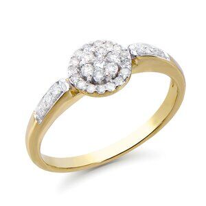 Certified Natural Diamond 14K Designer Gold Ring